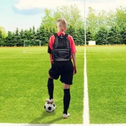 LISH Soccer Backpack - Large School Sports Gym Bag W/ Ball Compartment (Black) 9 LISH Soccer Backpack - Large School Sports Gym Bag W/ Ball Compartment (Black) -Backpack Shop 91I7fvhlxIL