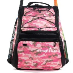 Athletico Baseball Bat Bag - Backpack For Baseball, T-Ball & Softball Equipment & Gear For Youth And Adults | Holds Bat, Helmet, Glove, Shoes |Shoe Compartment & Fence Hook (Pink Camo) 5 Athletico Baseball Bat Bag - Backpack For Baseball, T-Ball & Softball Equipment & Gear For Youth And Adults | Holds Bat, Helmet, Glove, Shoes |Shoe Compartment & Fence Hook (Pink Camo) -Backpack Shop 91IXhMZLmTL