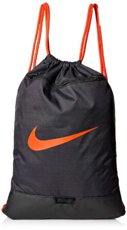 Nike Nike Brasilia Gym Sack - 9.0, Black/Black/Habanero Red, Misc
