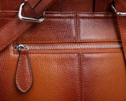 Heshe Womens Leather Backpack Casual Style Flap Backpacks Daypack For Ladies (Sorrel) -Backpack Shop 91NA4rF7nbL