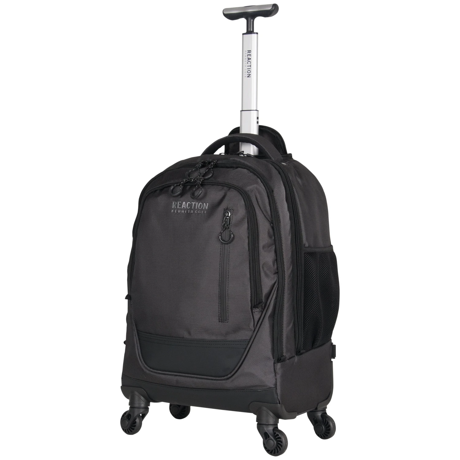 Kenneth Cole Reaction 17" Polyester Dual Compartment 4-Wheel Laptop Backpack, Pindot Charcoal 2 Kenneth Cole Reaction 17" Polyester Dual Compartment 4-Wheel Laptop Backpack, Pindot Charcoal - Image 2