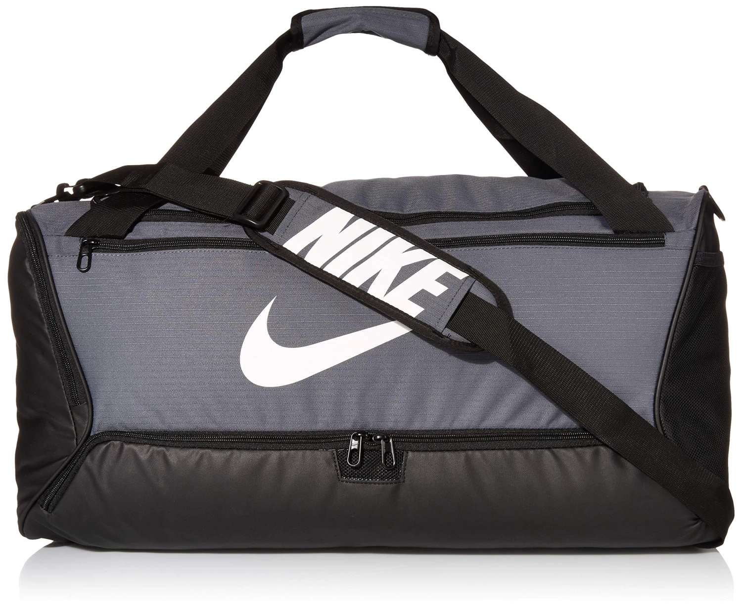 Nike Brasilia Training Medium Duffle Bag, Durable Nike Duffle Bag For Women & Men With Adjustable Strap, Flint Grey/Black/White 1 Nike Brasilia Training Medium Duffle Bag, Durable Nike Duffle Bag For Women & Men With Adjustable Strap, Flint Grey/Black/White
