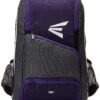 EASTON GAME READY Bat & Equipment Backpack Bag | Baseball Softball | 2020 | Purple | 2 Bat Pockets | Vented Main Compartment | Vented Shoe Pocket | Zippered Valuables Pocket | Fence Hook