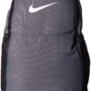 Nike Brasilia Medium Training Backpack, Nike Backpack For Women And Men With Secure Storage & Water Resistant Coating, Flint Grey/Black/White