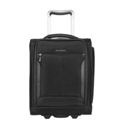 Ricardo Beverly Hills Seahaven 2.0 Softside Under Seat Carry-On, Durable And Lightweight, 2-Wheel Smooth-Rolling Spinners, Trolley Sleeve And Easy Access Front Pocket, Midnight, Carry-On 16-Inches