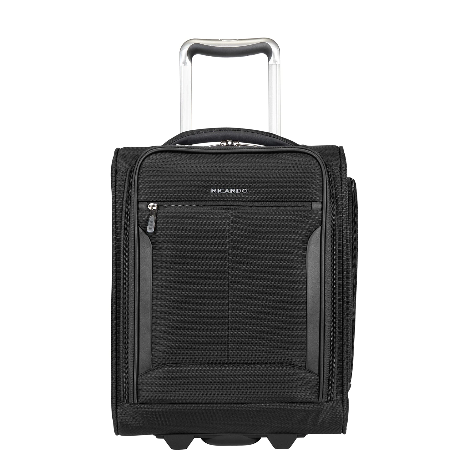 Ricardo Beverly Hills Seahaven 2.0 Softside Under Seat Carry-On, Durable And Lightweight, 2-Wheel Smooth-Rolling Spinners, Trolley Sleeve And Easy Access Front Pocket, Midnight, Carry-On 16-Inches 1 Ricardo Beverly Hills Seahaven 2.0 Softside Under Seat Carry-On, Durable And Lightweight, 2-Wheel Smooth-Rolling Spinners, Trolley Sleeve And Easy Access Front Pocket, Midnight, Carry-On 16-Inches