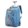 High Sierra Freewheel Wheeled Laptop Backpack, 15-inch Student Laptop Backpack Denim Rose