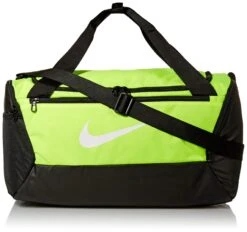 NIKE Brasilia Small Duffel - 9.0, Volt/Black/White, Misc