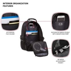 SWISSGEAR Travel Gear 1900 Scansmart TSA Laptop Backpack Black/Black 11 SWISSGEAR Travel Gear 1900 Scansmart TSA Laptop Backpack Black/Black -Backpack Shop 91 2BYxP 2eTL