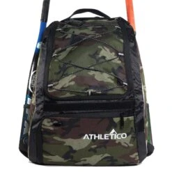 Athletico Baseball Bat Bag - Backpack For Baseball, T-Ball & Softball Equipment & Gear For Youth And Adults | Holds Bat, Helmet, Glove, Shoes |Shoe Compartment & Fence Hook (Green Camo) 5 Athletico Baseball Bat Bag - Backpack For Baseball, T-Ball & Softball Equipment & Gear For Youth And Adults | Holds Bat, Helmet, Glove, Shoes |Shoe Compartment & Fence Hook (Green Camo) -Backpack Shop 91b0pXtw6NL