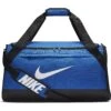Nike Brasilia Training Duffel Bag, Versatile Bag With Padded Strap And Mesh Exterior Pocket, Medium, Game Royal/Black/White
