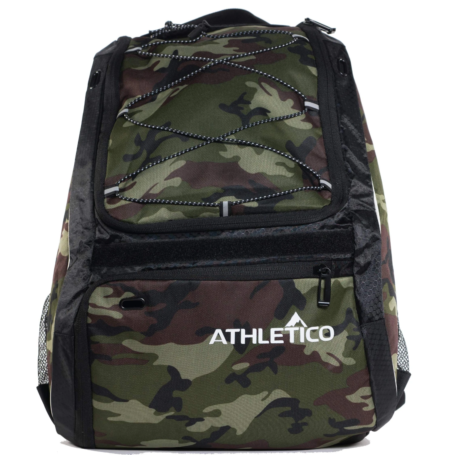 Athletico Baseball Bat Bag - Backpack For Baseball, T-Ball & Softball Equipment & Gear For Youth And Adults | Holds Bat, Helmet, Glove, Shoes |Shoe Compartment & Fence Hook (Green Camo) 2 Athletico Baseball Bat Bag - Backpack For Baseball, T-Ball & Softball Equipment & Gear For Youth And Adults | Holds Bat, Helmet, Glove, Shoes |Shoe Compartment & Fence Hook (Green Camo) - Image 2