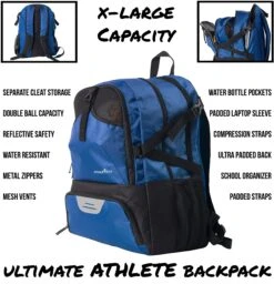 Athletico National Soccer Bag - Backpack For Soccer, Basketball & Football Includes Separate Cleat And Ball Holder (Blue) 12 Athletico National Soccer Bag - Backpack For Soccer, Basketball & Football Includes Separate Cleat And Ball Holder (Blue) -Backpack Shop 91gZzB8ycXL