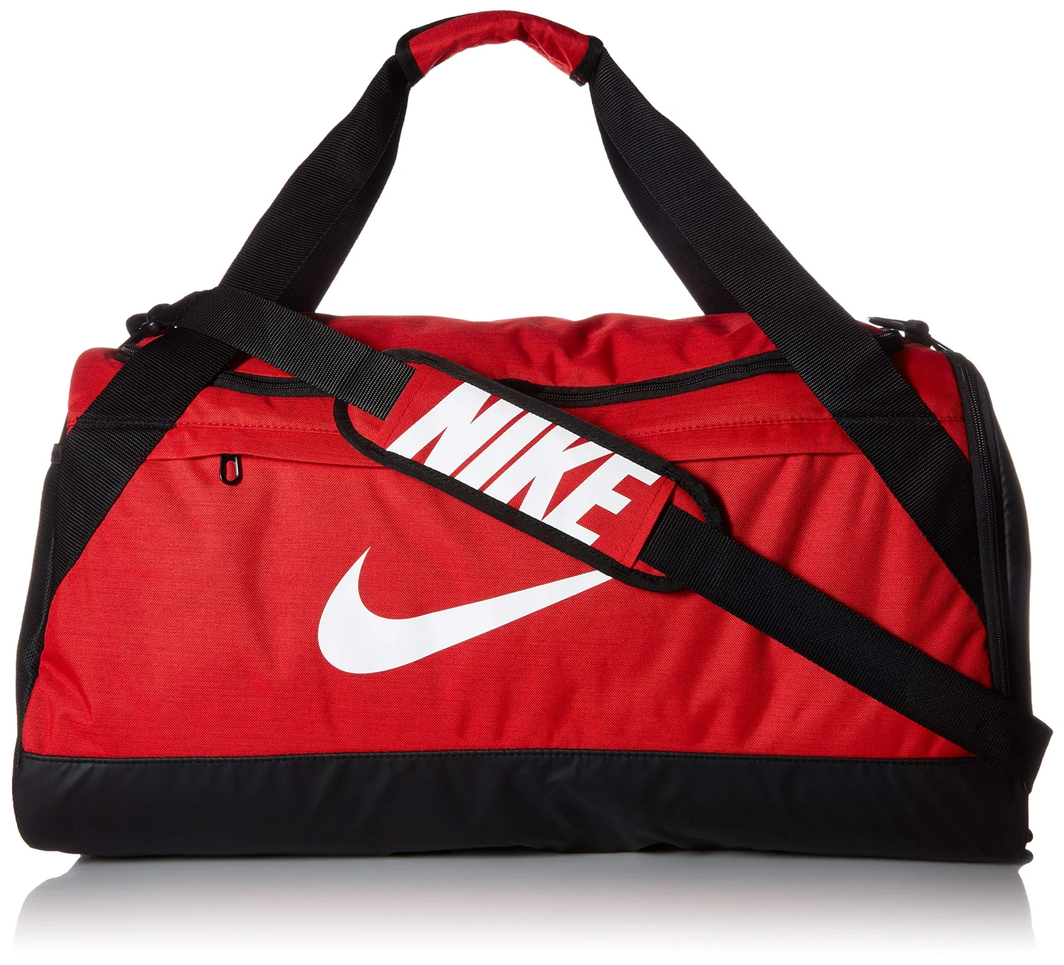 Nike Brasilia Training Duffel Bag, Versatile Bag With Padded Strap And Mesh Exterior Pocket, Medium, University Red/Black/White 1 Nike Brasilia Training Duffel Bag, Versatile Bag With Padded Strap And Mesh Exterior Pocket, Medium, University Red/Black/White