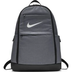 Nike Brasilia Training Backpack, Extra Large Backpack Built For Secure Storage With A Durable Design, Flint Grey/Black/White