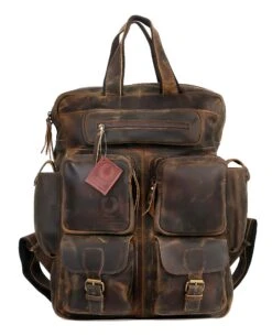 Ruzioon Vintage Buffalo Leather Backpack Multi Pockets Travel Bag For Men/Women 11 Ruzioon Vintage Buffalo Leather Backpack Multi Pockets Travel Bag For Men/Women -Backpack Shop 91k1xCMDLRL
