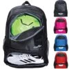 Athletico Youth Soccer Bag - Soccer Backpack & Bags For Basketball, Volleyball & Football | Includes Separate Cleat And Ball Compartments (Black)