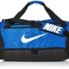 Nike Brasilia Training Medium Duffle Bag, Durable Nike Duffle Bag For Women & Men With Adjustable Strap, Game Royal/Black/White