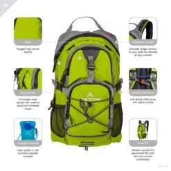 TETON Sports Oasis 1100 Hydration Pack | Free 2-Liter Hydration Bladder | Backpack Design Great For Hiking, Running, Cycling, And Climbing | Bright Green -Backpack Shop 91s1uzMxKnL