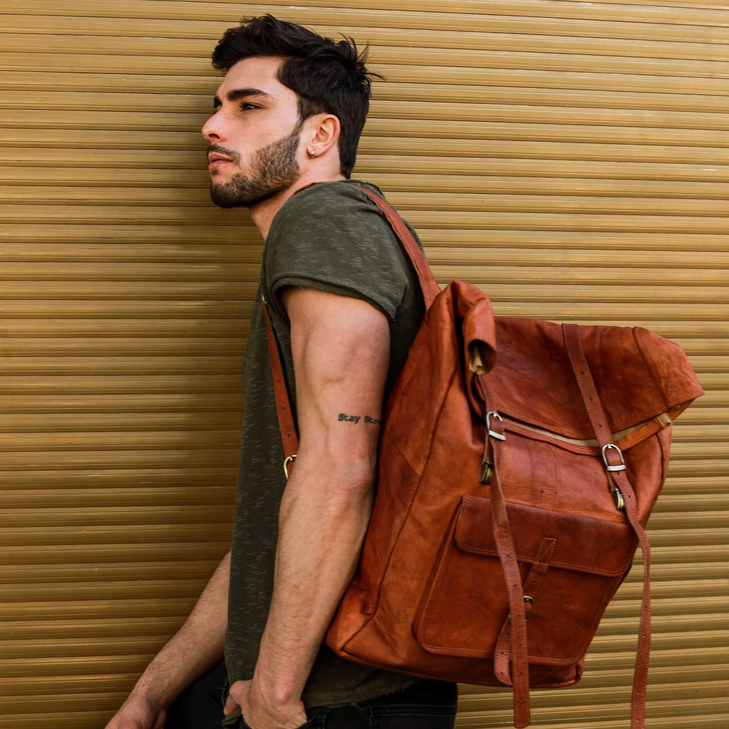 Berliner Bags Leeds XL Leather Backpack Laptop Rucksack Men Women Retro Brown 4 Berliner Bags Leeds XL Leather Backpack Laptop Rucksack Men Women Retro Brown - Image 4