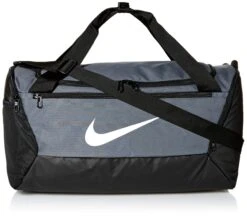 NIKE Brasilia Small Duffel - 9.0, Flint Grey/Black/White, Misc