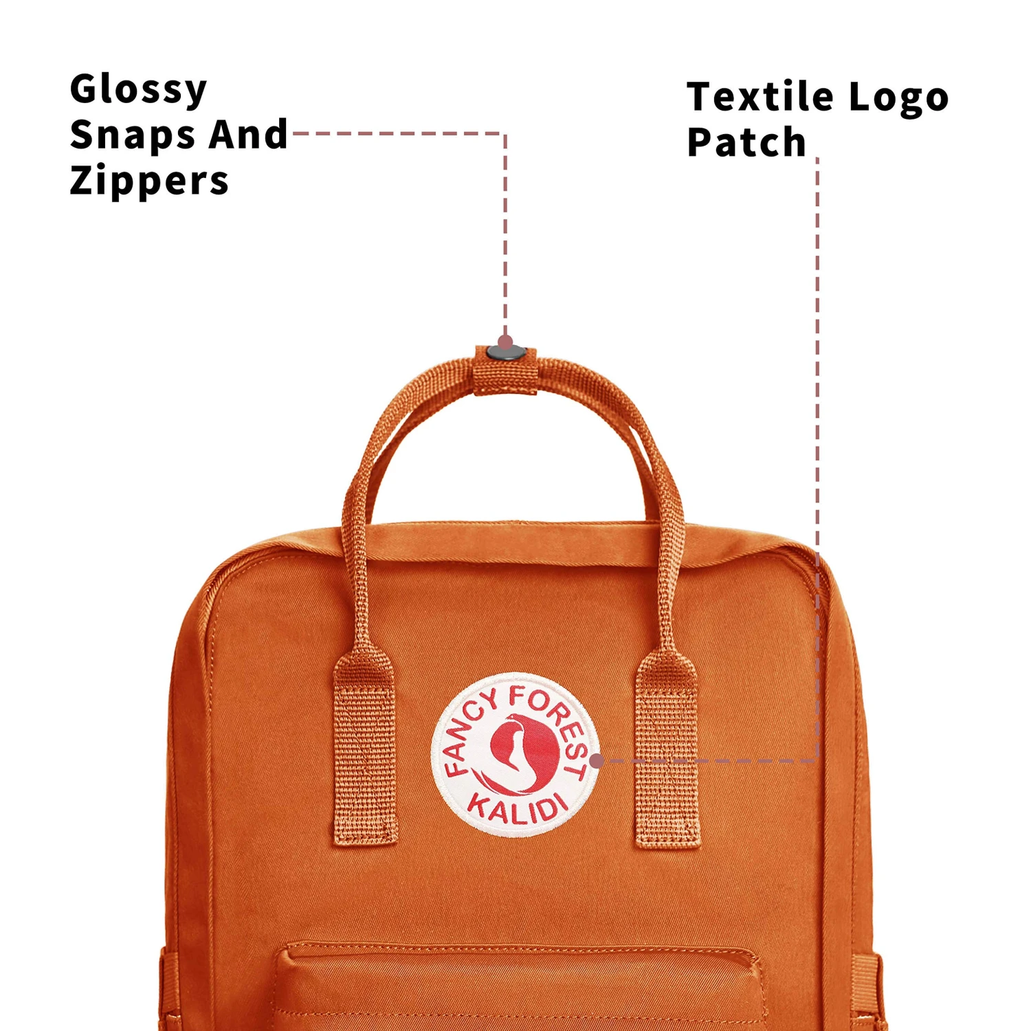 KALIDI Casual Backpack For Women,15 Inches Laptop Classic Backpack Camping Rucksack Travel Outdoor Daypack College School Bag, Orange 4 KALIDI Casual Backpack For Women,15 Inches Laptop Classic Backpack Camping Rucksack Travel Outdoor Daypack College School Bag, Orange - Image 4