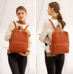 Coolcy Hot Style Women Real Genuine Leather Backpack Fashion Bag (Dark Brown) -Backpack Shop 91yVuux7PqL