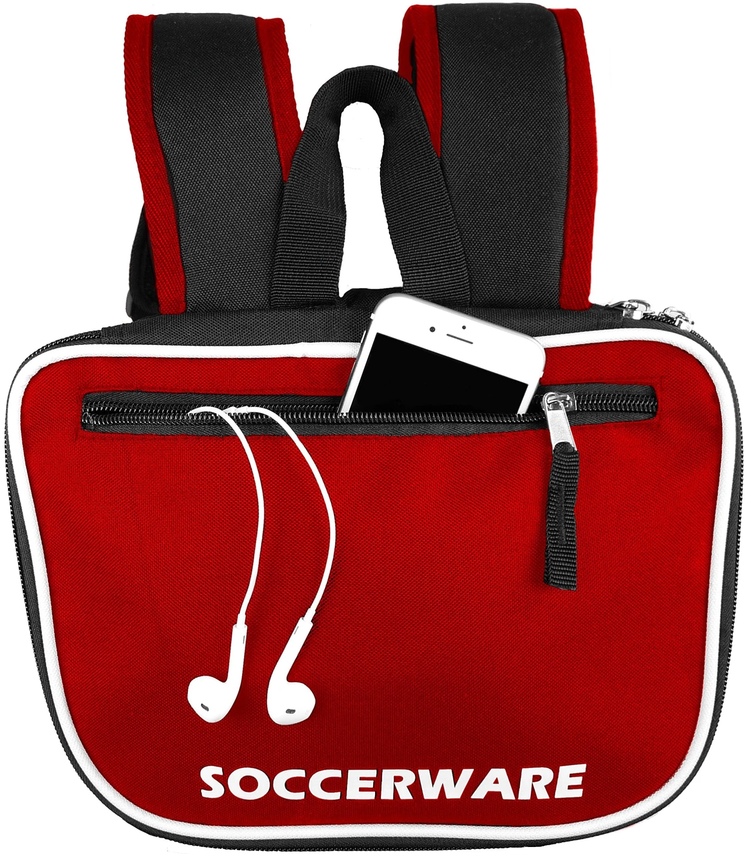 Soccer Backpack With Ball Holder Compartment - For Boys & Girls | Bag Fits All Soccer Equipment & Gym Gear (Black) (Red) 7 Soccer Backpack With Ball Holder Compartment - For Boys & Girls | Bag Fits All Soccer Equipment & Gym Gear (Black) (Red) - Image 7